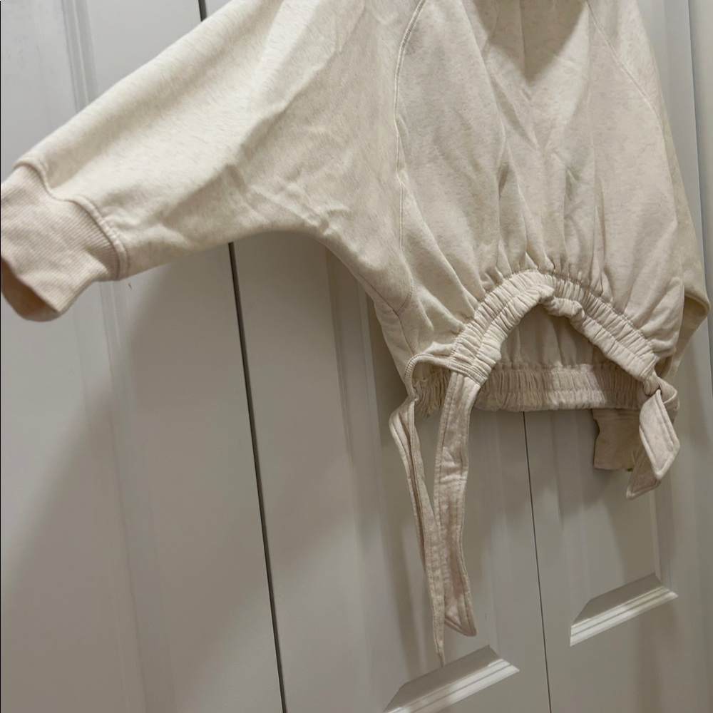 Cream Turtleneck Drawstring Hem top - Picture 5 of 7